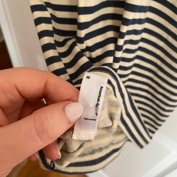 Like new American Apparel sleeveless navy striped mini dress - Picture 4 of 6